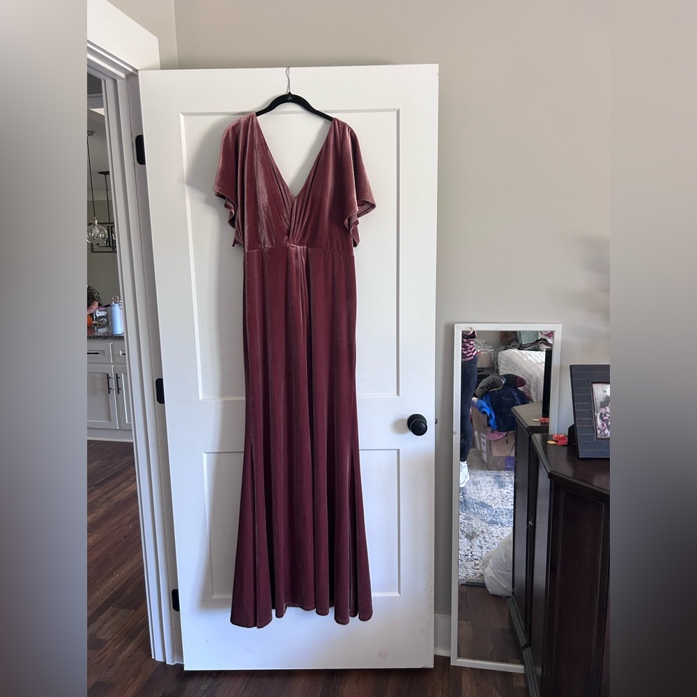 Revelry Dusty Rose Maxi Dress- Gwen